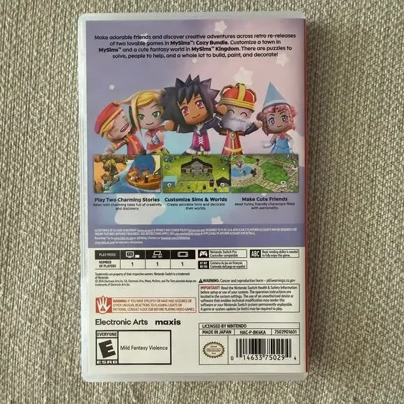 My Sims Cozy Bundle for Nintendo Switch in Case - Picture 2 of 4